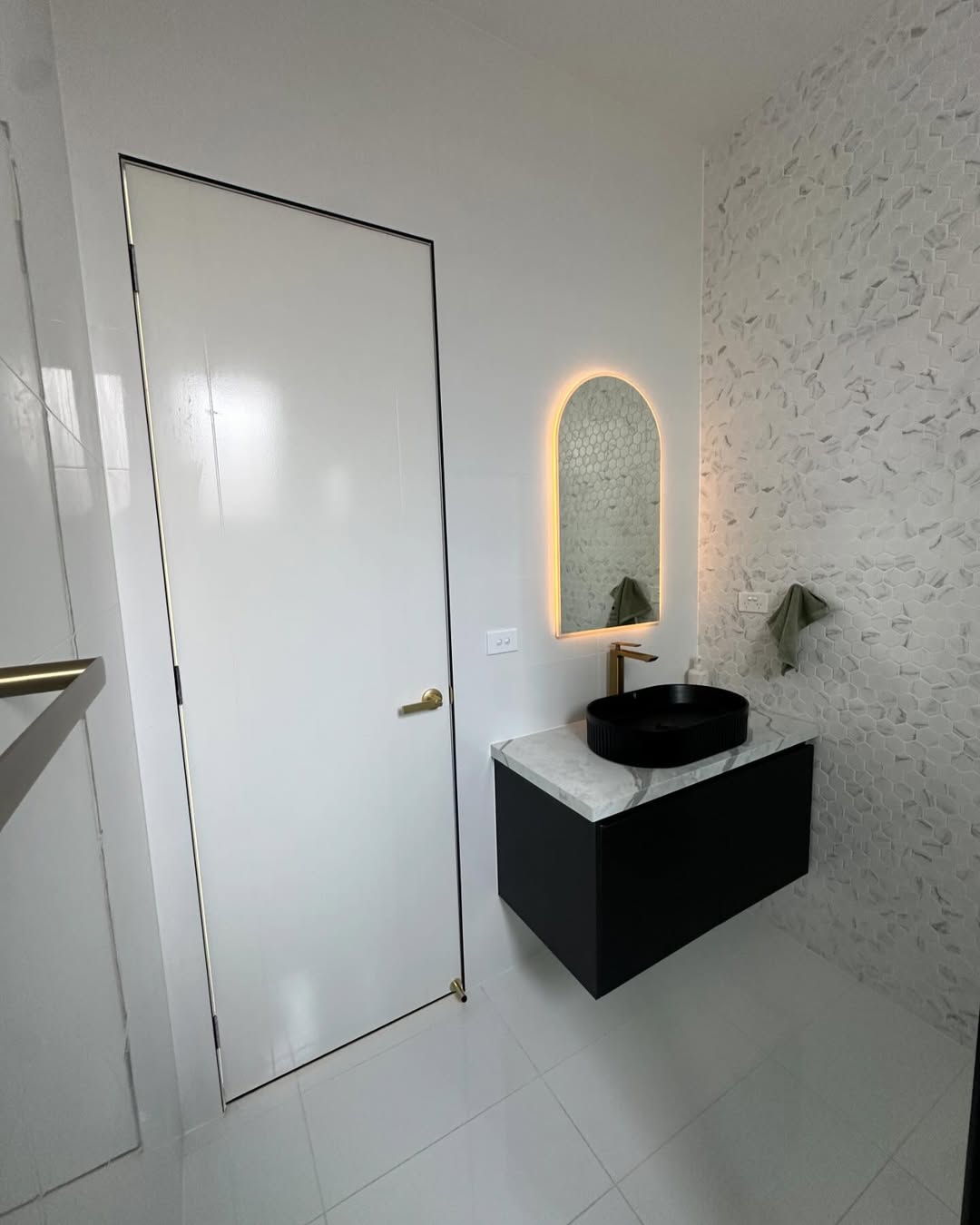 Vanity cabinetry detail