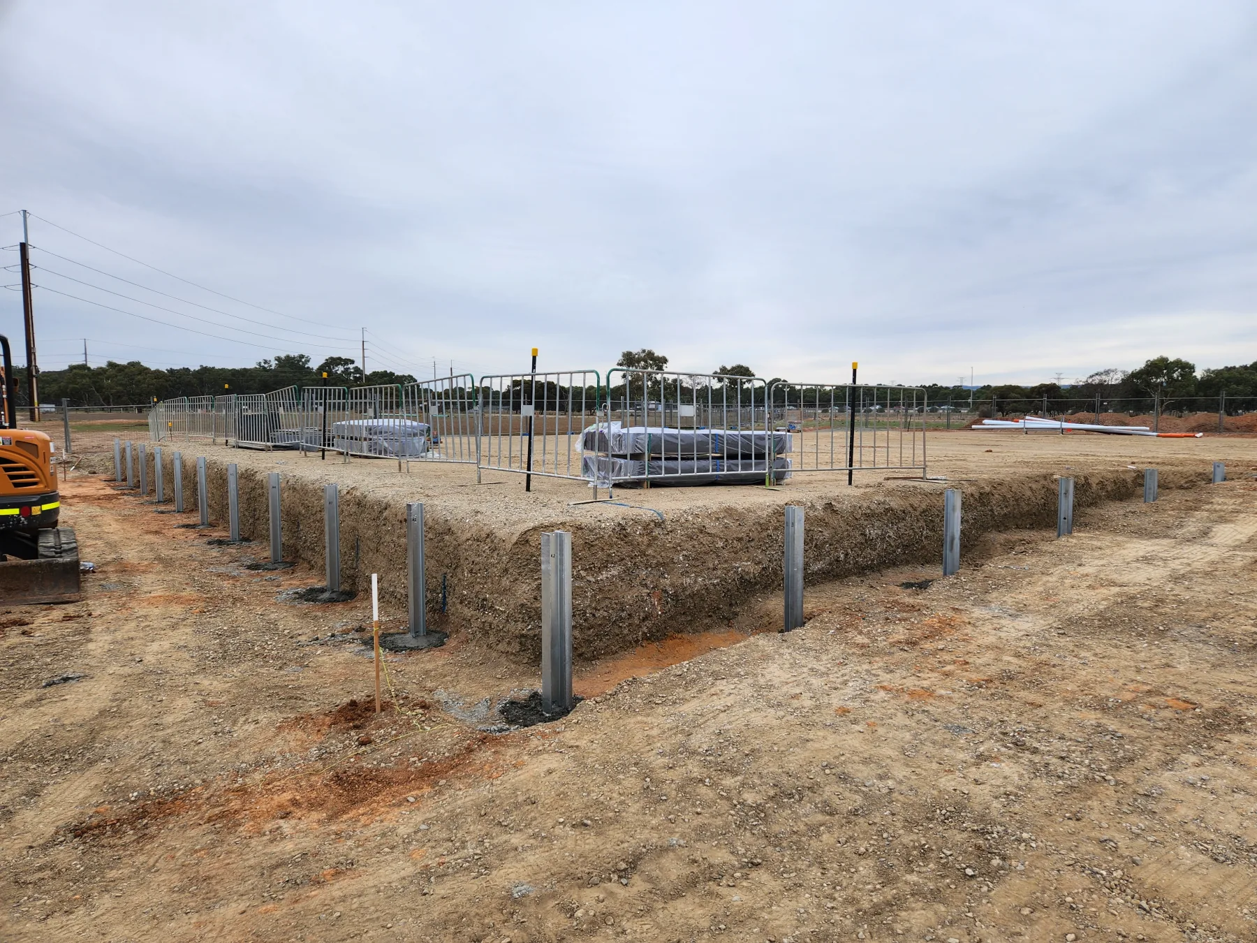 Ag-line drainage installed behind the wall